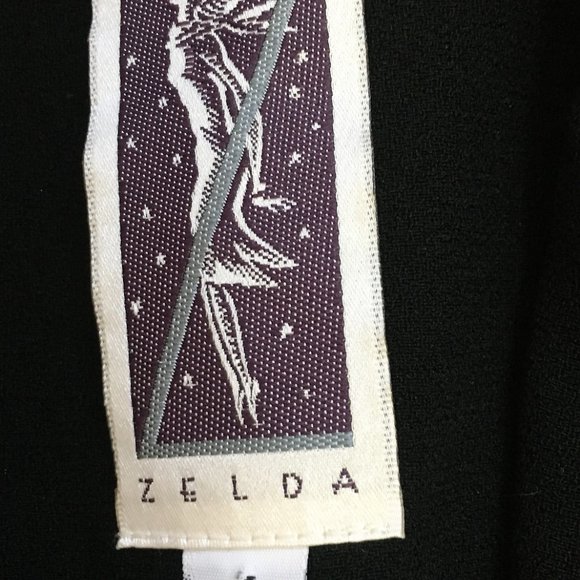 Zelda Pantsuit, black with bugle-bead trim - Picture 4 of 5